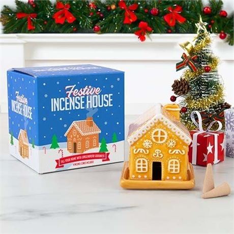 Gift Republic Festive House Incense Burner - Cute Christmas Home Décor -