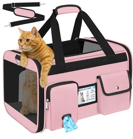 HUANLANG Soft-Sided Cat Carrier Airline Approved,Dog Carriers for Small Dogs