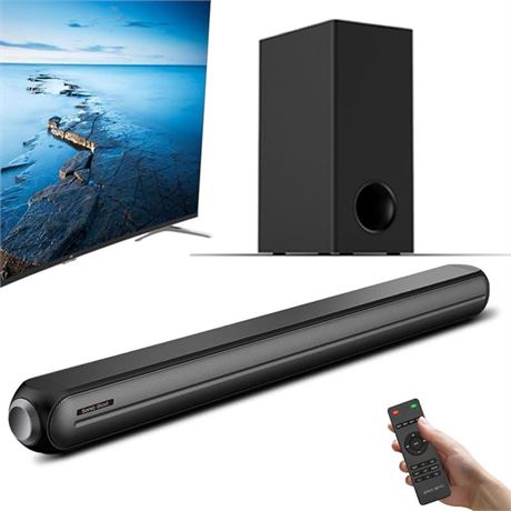 Sonic Blast Sound Bar for TV with Subwoofer 31.5" 2.1 CH Wireless Bluetooth 5.0