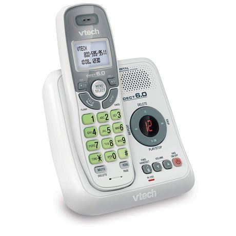VTech CS6124 DECT 6.0 Cordless Phone with Answering System and Caller ID/Call