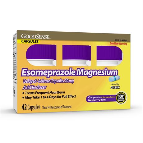 GoodSense GS Esomeprazole Magnesium DR Capsules 20mg 3 x 14 Ct 24HR