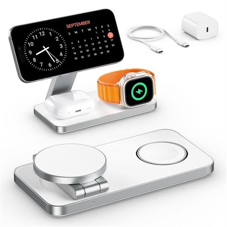 GATATOL 3-in-1 Magnetic Foldable Wireless Charging Station - Fast Charging