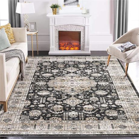 GAOMON Washable Rug 6x9 Soft Living Room Rugs Indoor Distressed Floor Carpet