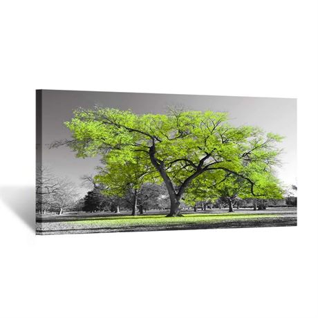 KREATIVE ARTS Wall Art Living Room Simple Life Lime Green Tree Landscape