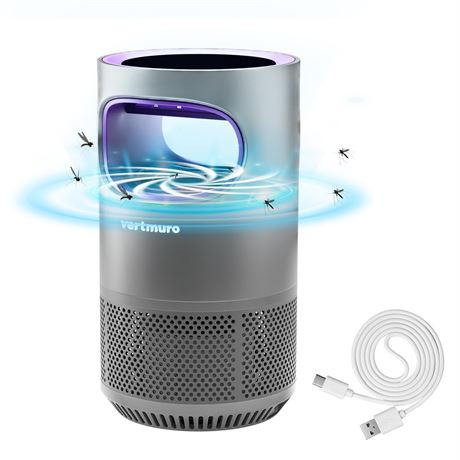Indoor Insect Trap, 2-Mode Bug Catcher & Killer with Strong Suction, Time