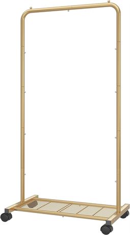 Simple Trending Standard Clothes Garment Rack, Clothing Rolling Rack with Mesh