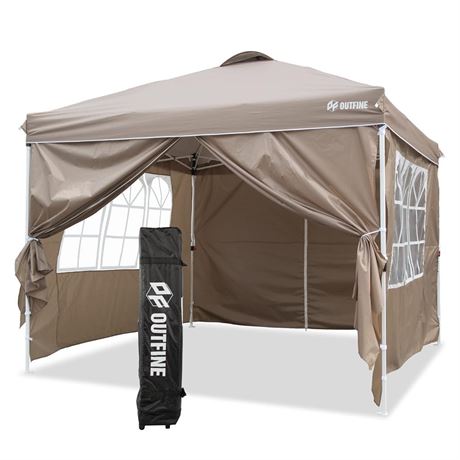 OUTFINE Patio Canopy 10'x10' Pop Up Commercial Instant Gazebo Tent, Outdoor