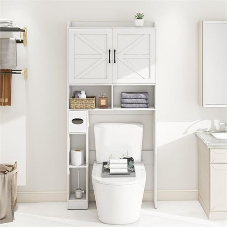 Over The Toilet Storage Cabinet, Farmhouse Storage Cabinet Over Toilet with 2