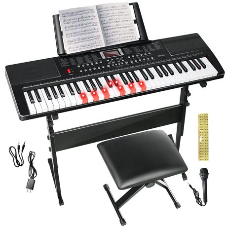 Keyboard Piano 61 Key Electric Piano Keyboard for Beginners/Professional,