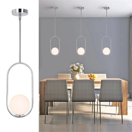 SeeU Pendant Lighting Modern Style Chrome Chandelier,Single Hanging Light
