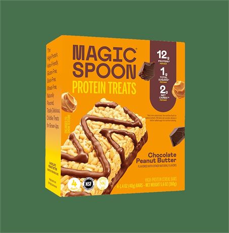 Magic Spoon, Chocolate Peanut Butter Protein Treats, 1.4 oz, 4 Count