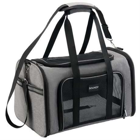 Soundy Large Cat Carrier Dog Carrier Pet Carrier Under 25 Lbs, Large Cats Small