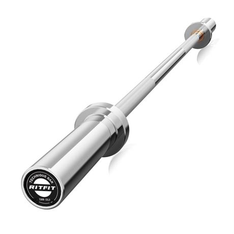 RITFIT 4ft/4.8ft/6ft Olympic Barbell for Strength and Weightlifting Training -