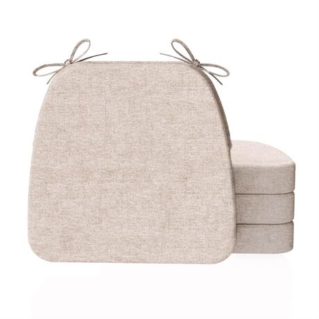 AAAAAcessories D-Shaped 2'' Thick Chair Cushions, Removable, Machine Washable