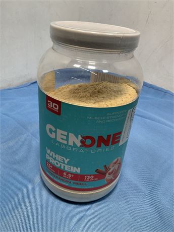 GenOne Labatories Whey Protein Cinnamon Roll  30 Servings 25g 6.5g 130Calories