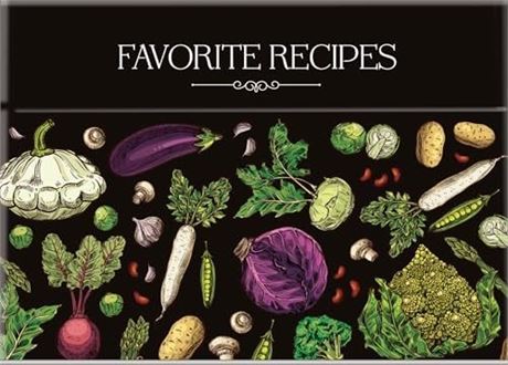 Recipe Card Collection Tin - Favorite Recipes (Vintage Vegetables) - 50 Recipe