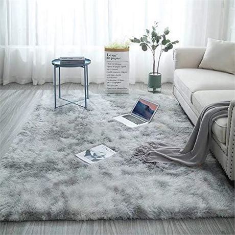 Zokbom Super Soft Modern Area Rugs, Gradient Color Plush Fluffy Indoor Carpets,