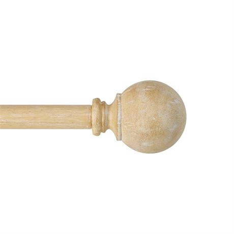 Mainstays 3/4" Faux Wood Ball Curtain Rod Set, 30-84"