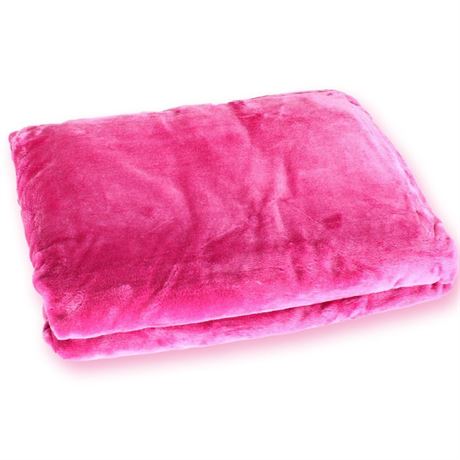 Sara Solid Mink Bed Blanket, Queen/Full, Plum Purple
