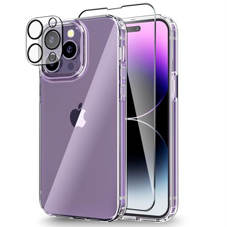 OKP Case [3 in 1] for iPhone 14 Pro, with Screen Protector & Camera Lens