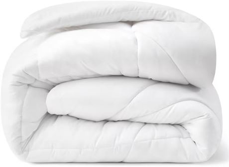 JOLLYVOGUE Queen Comforter Duvet Insert, Quilted White Comforter with Corner