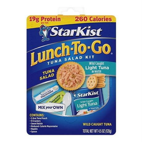 StarKist Lunch-to-Go Mix Your Own Tuna Salad Kit, 4.5 oz. Box