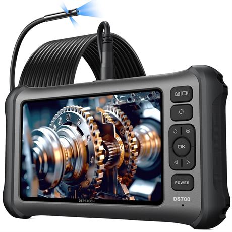 7'' IPS Endoscope Camera with Lights, DEPSTECH 1080P Triple-Lens Digital