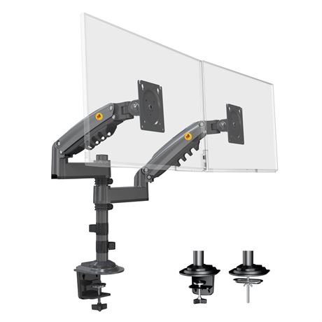 NB North Bayou Dual Monitor Desk Mount Stand Full Motion Swivel Computer