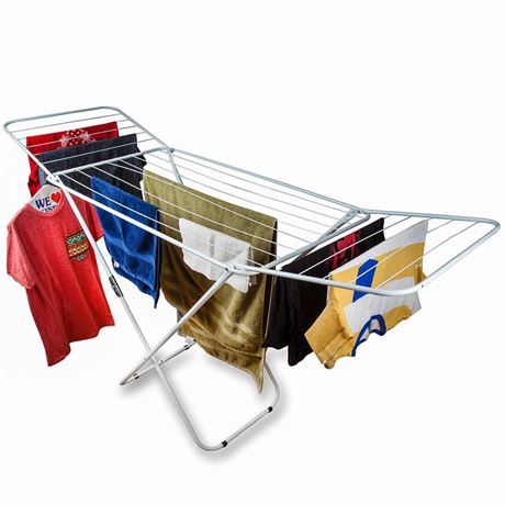 Home Intuition Foldable Clothes Drying Rack Dryer (White)