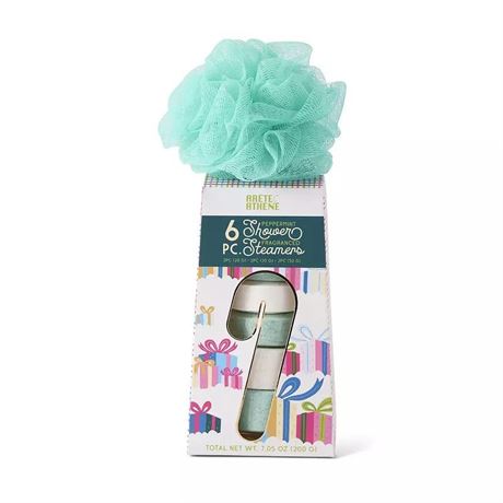 Core Bamboo 6-pk. Shower Steamers with Pouf, Blue