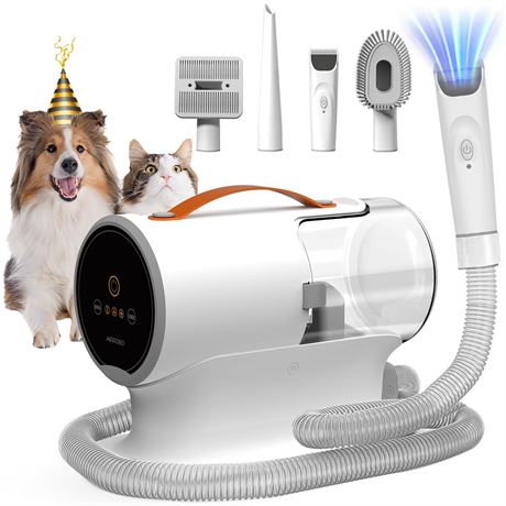 AIRROBO Dog Grooming Vacuum, Dog Grooming Kit,12000Pa Strong Pet Vacuum, 2L