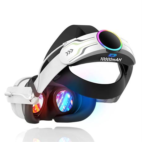 OFFSITE RGB Head Strap with Battery for Meta/Oculus Quest 3, 10000mAh Battery