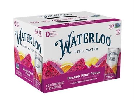 Waterloo Still Water, Dragon Fruit Punch | Naturally Flavored Purified Water |