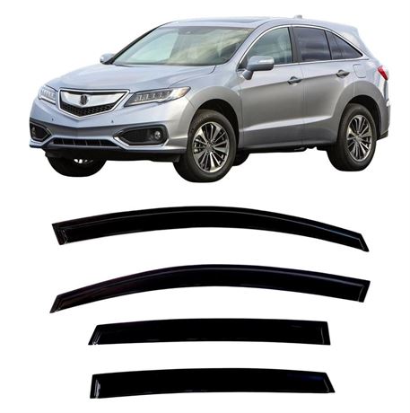 4Pcs Window Visors Vent Deflectors for Acura RDX 2013-2018 Rain Guards Shade