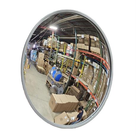 18” Acrylic Outdoor Convex Mirror with Plastic Back, Round Outdoor Security