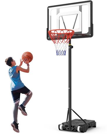 Portable Basketball Hoop Outdoor Indoor: 5-7FT Height Adjustable for Kids