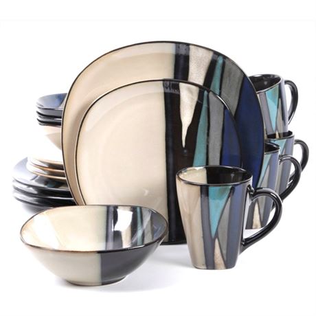 Gibson Althea ten piece  Dinnerware Set, Teal