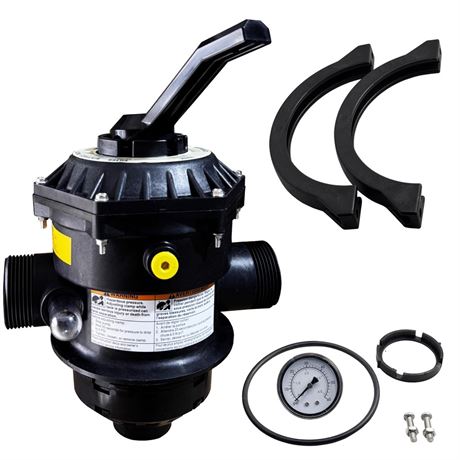 262506 Multiport Valve 1-1/2-Inch 6-Way Clamp Style Valve Compatible with Pool