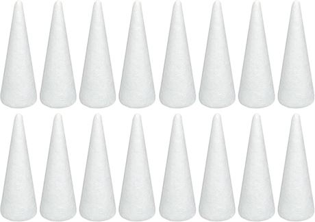 Crafjie 16 Pack Craft Foam Tree Cones for DIY Arts and Crafts (2.76 x 7.2in),