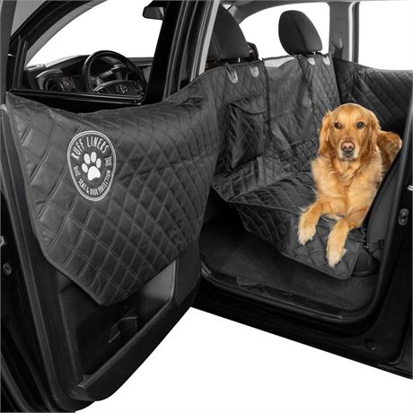 Ruff Liners XL Dog Hammock, Black – As Seen on Shark Tank – Back Seat Protector