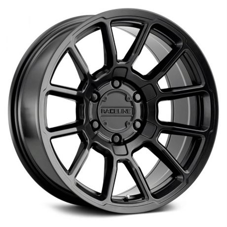 Raceline 981-RAPTOR 16" Cast Aluminum Wheel, RAPTOR BLACK 16X8 8X6.5 0mm Fits