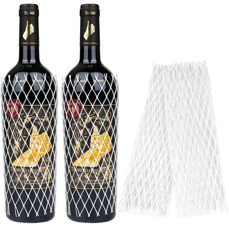 Wine Mesh Protective Sleeves 7.8 Inch PE Net Mesh Liquor Bottle Protector for