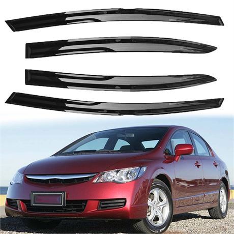 4PCS Side Window Vent Visor Sun Wind Rain Guard Deflectors Outside Mount