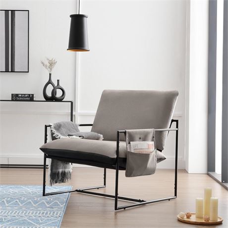 Sling Accent Chair for Living Room Bedroom Reading Office Modern Design Metal