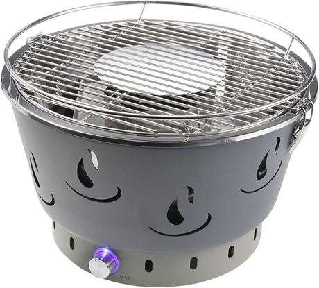 Thanos Activa Grill Tischgrill AIRBROIL Junior Grau, Holzkohlegrill mit