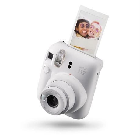 Fujifilm Instax Mini 12 Instant Film Camera, Clay White Clay White Camera only