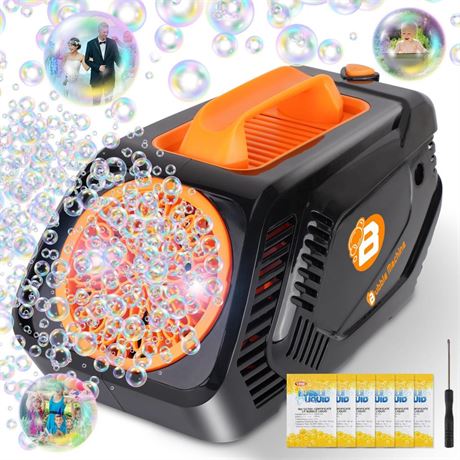 Bubble Machine Automatic Bubble Blower for Party,Speed Adjustable Bubble Maker,