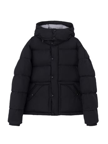 Men's Puffy Padded Jacket Twill Two-Way Zipper Detachable Windproof Hood