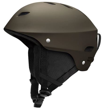 OutdoorMaster Kelvin Ski Helmet - Snowboard Helmet for Men, Women & Youth Army