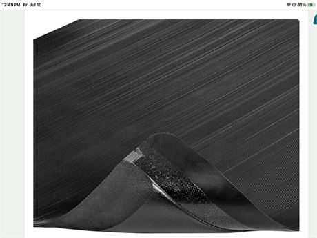 Notrax Ergo 3' x 5' Black Anti-Fatigue Mat 474S0035BL - 1/2" Thick